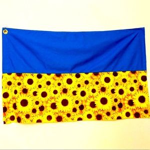 Ukrainian sunflower mini flag